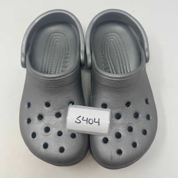 Crocs Clog Silver Sling Back Slip-On Shoes Sandals Classic Men's 6 Women's 8 - Picture 13 of 13